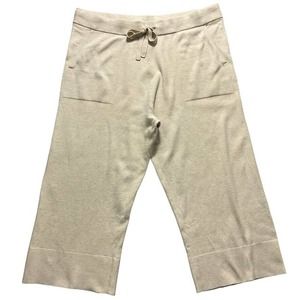 Banana Republic Womens Pants size XL new nwt $80 Beige Sweater Knit Capris Crop